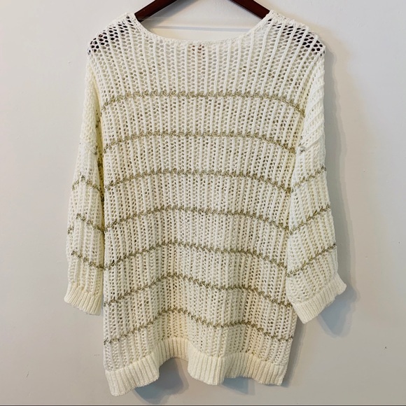 Chicos Open Knit Sweater Size 3/XL - Picture 2 of 8